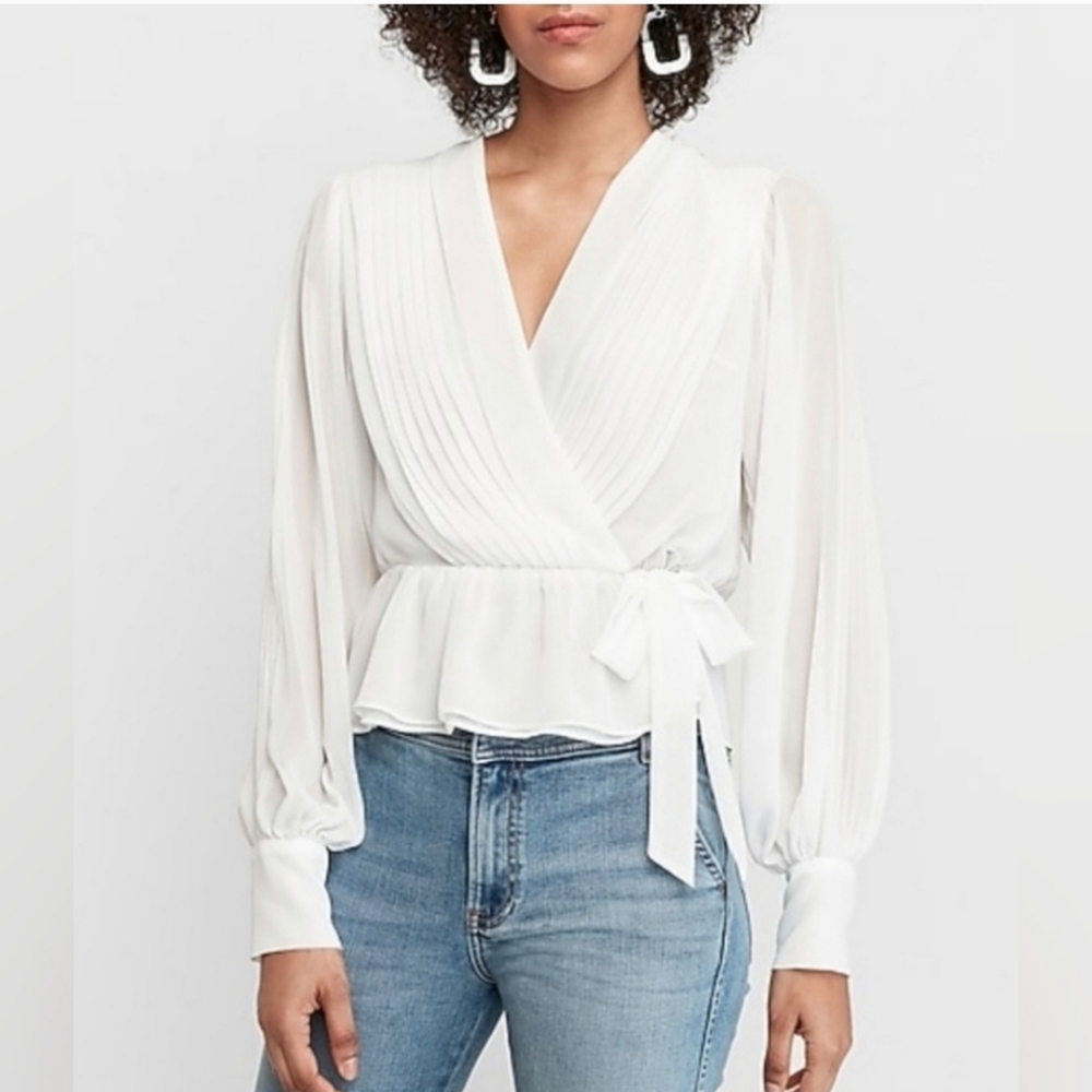 Express V-Nexl Faux Wrap Top